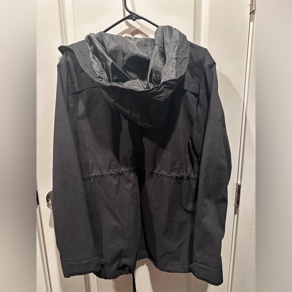 Black tunic length coat - Picture 2 of 3